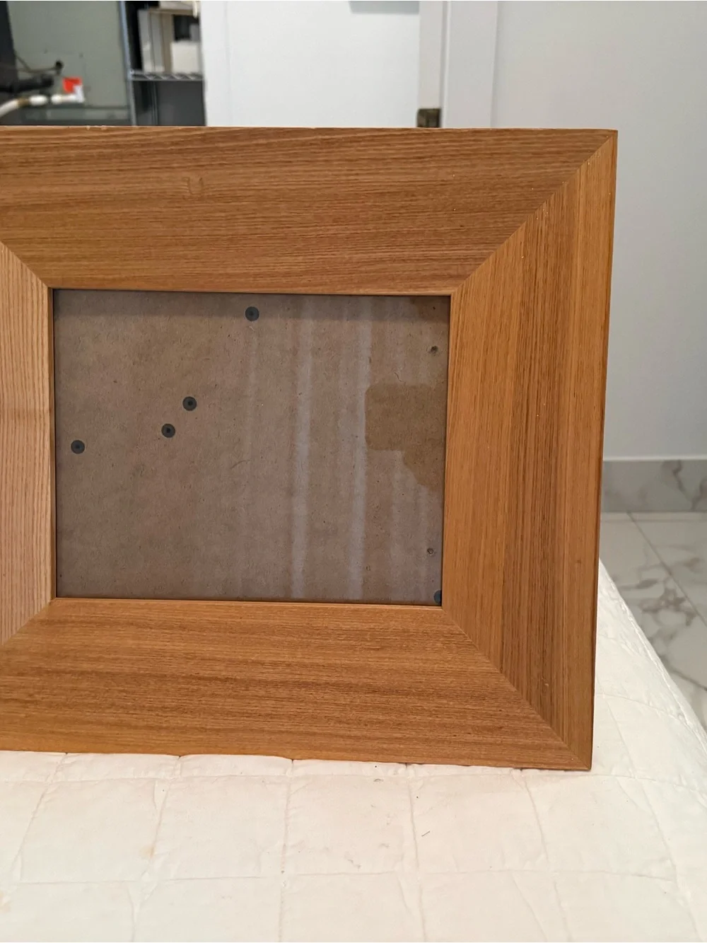 Crate&Barrel Wide Natural Wood Picture Frame 8x10